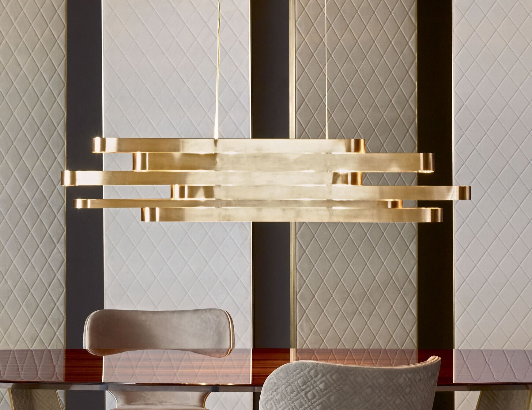 Bijoux modern luxury hanging light with gold metal