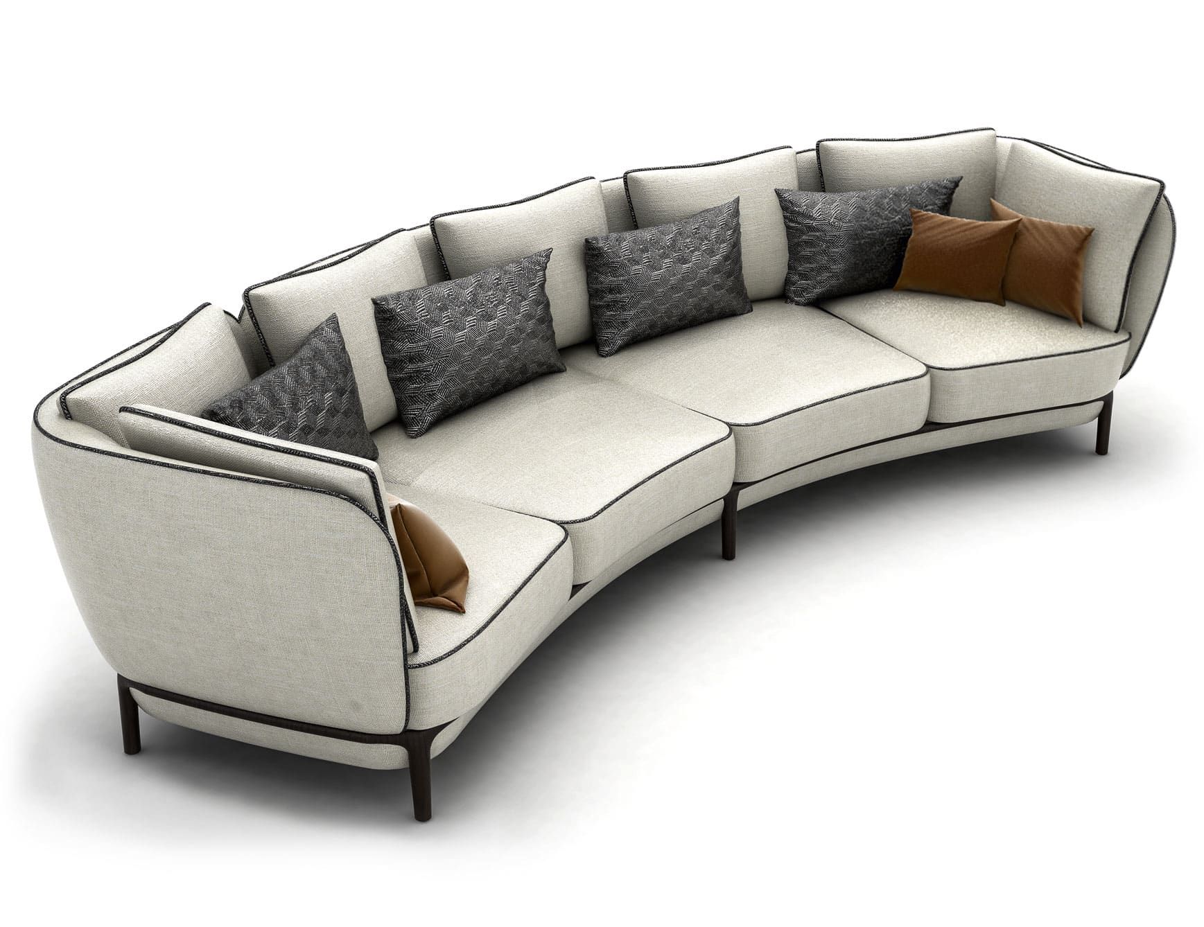 Durban modern luxury upholstery with grey leather
