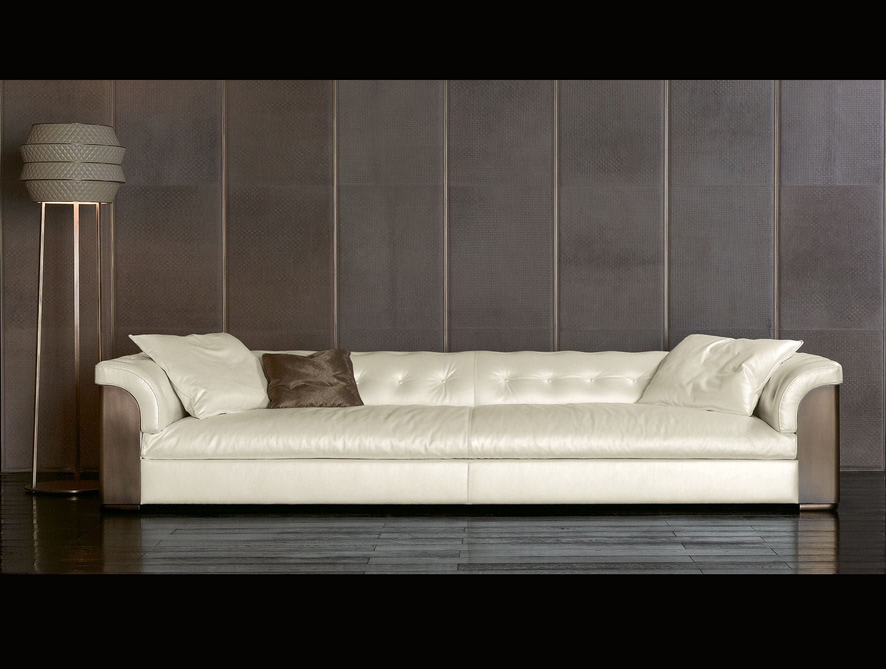 Mytos modern luxury sofa chair with white leather