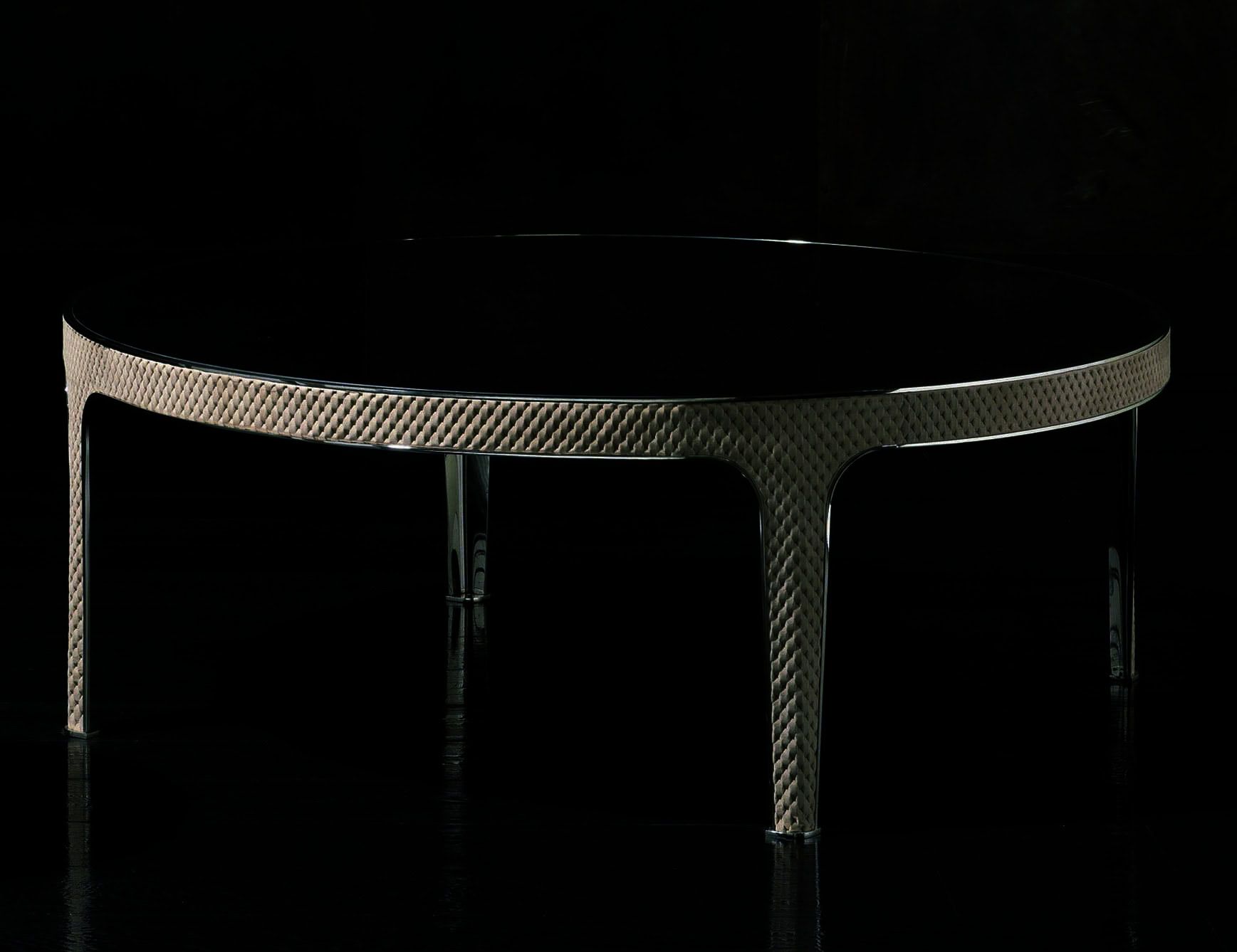 Royal modern luxury coffee table with black glass