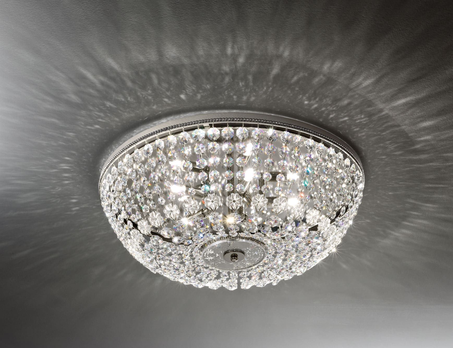1015 modern Italian ceiling light with clear glass