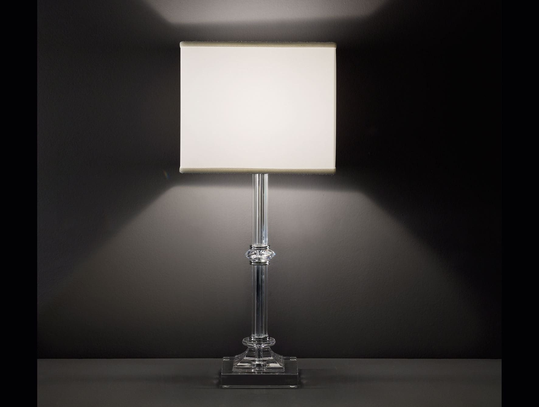 353 modern Italian table lamp with clear glass