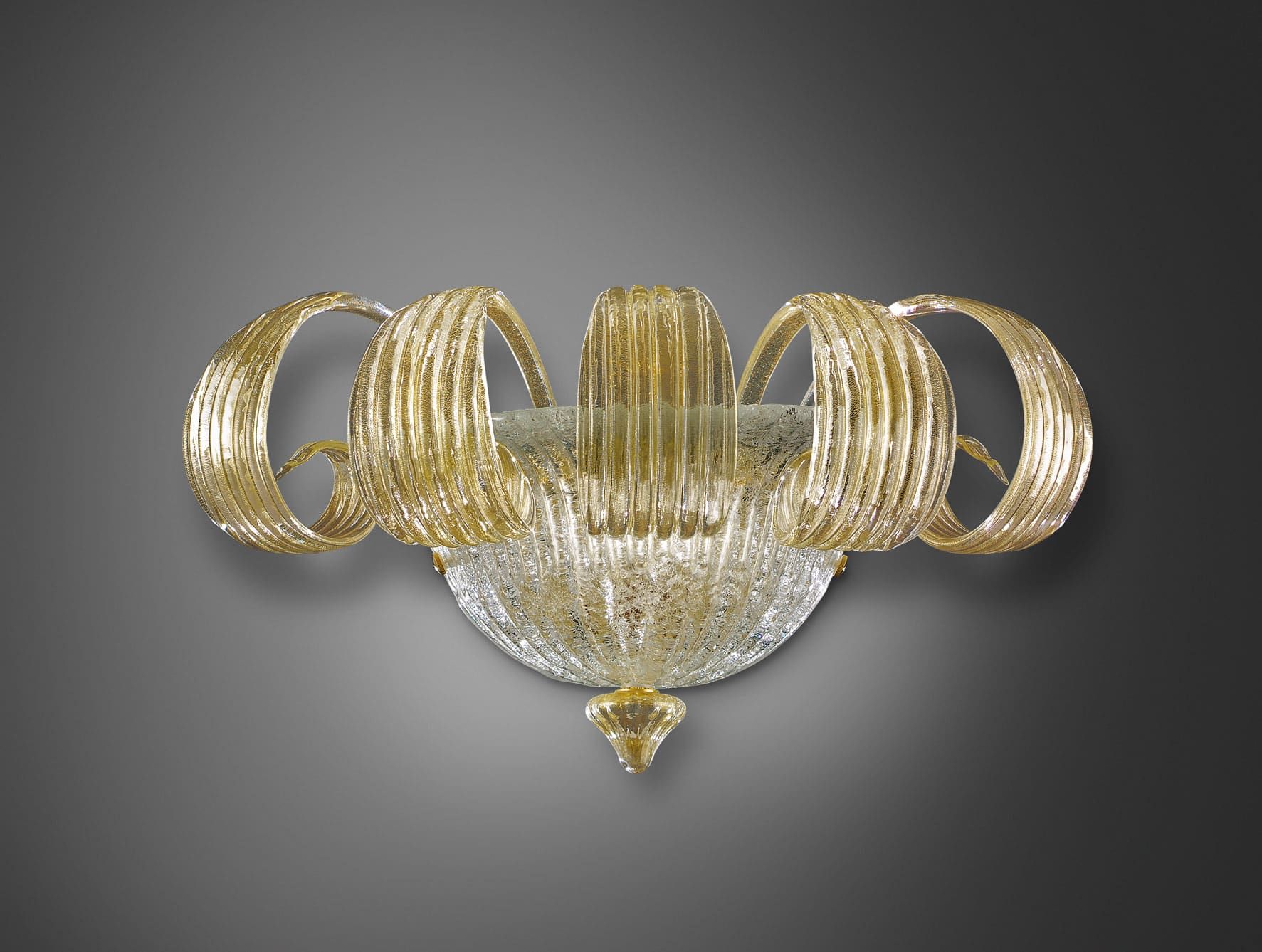 81 modern Italian sconce with gold glass