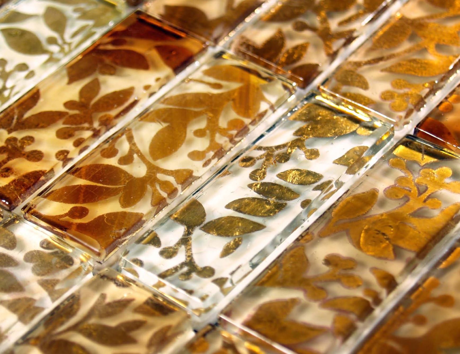 Aria modern luxury mosaic tiles with gold murano glass