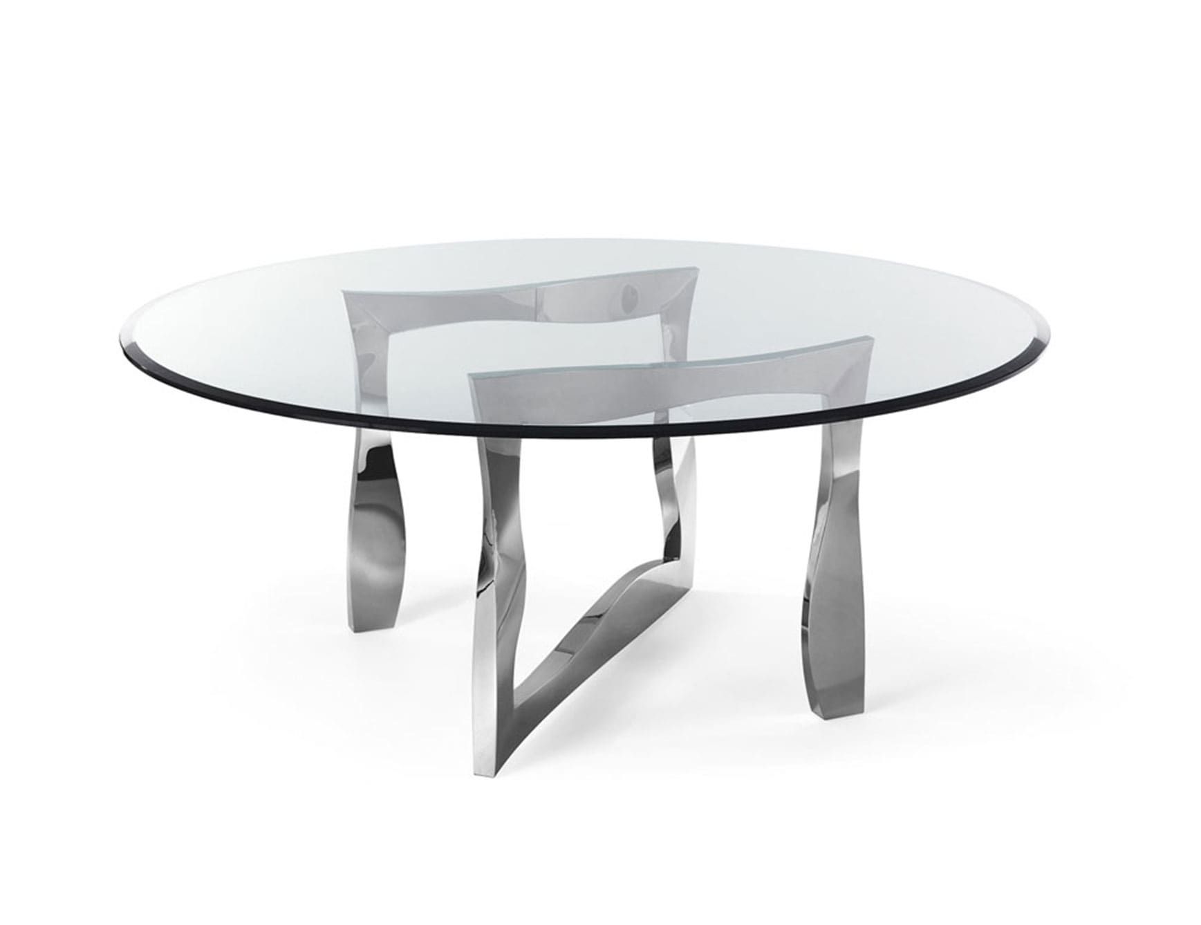 Astro modern luxury table with clear glass