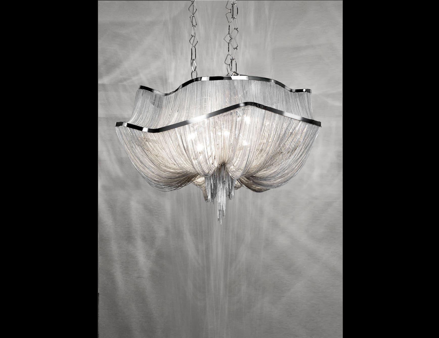 Atlantis contemporary Italian hanging light with clear glass