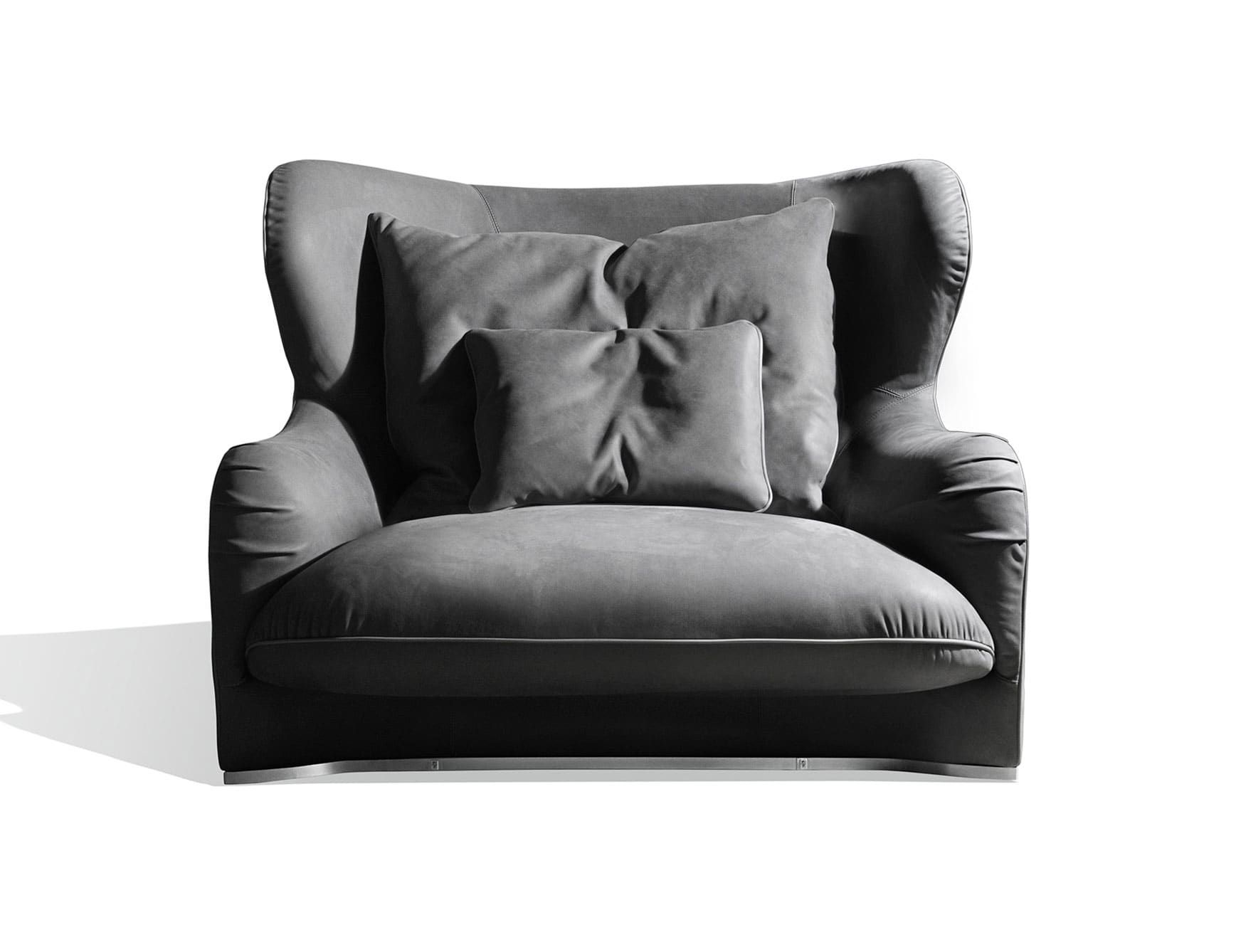 Balance modern luxury sofa chair with grey fabric