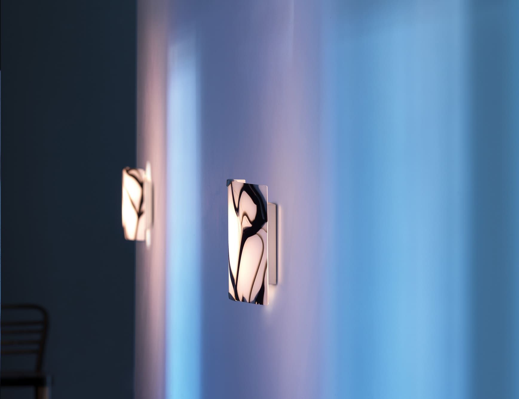 Black and White modern Italian sconce with white glass
