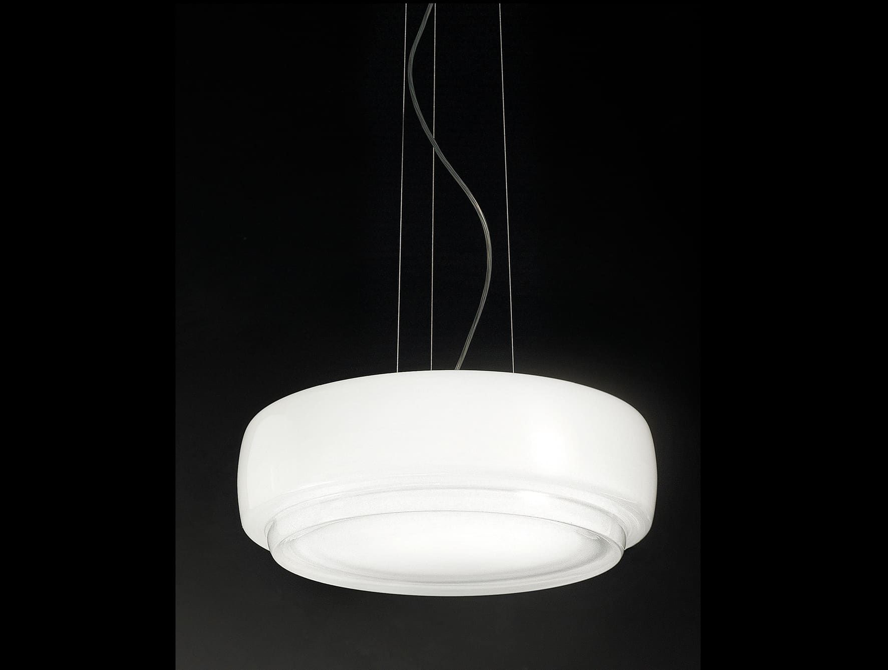 Bot modern luxury hanging light with white crystal