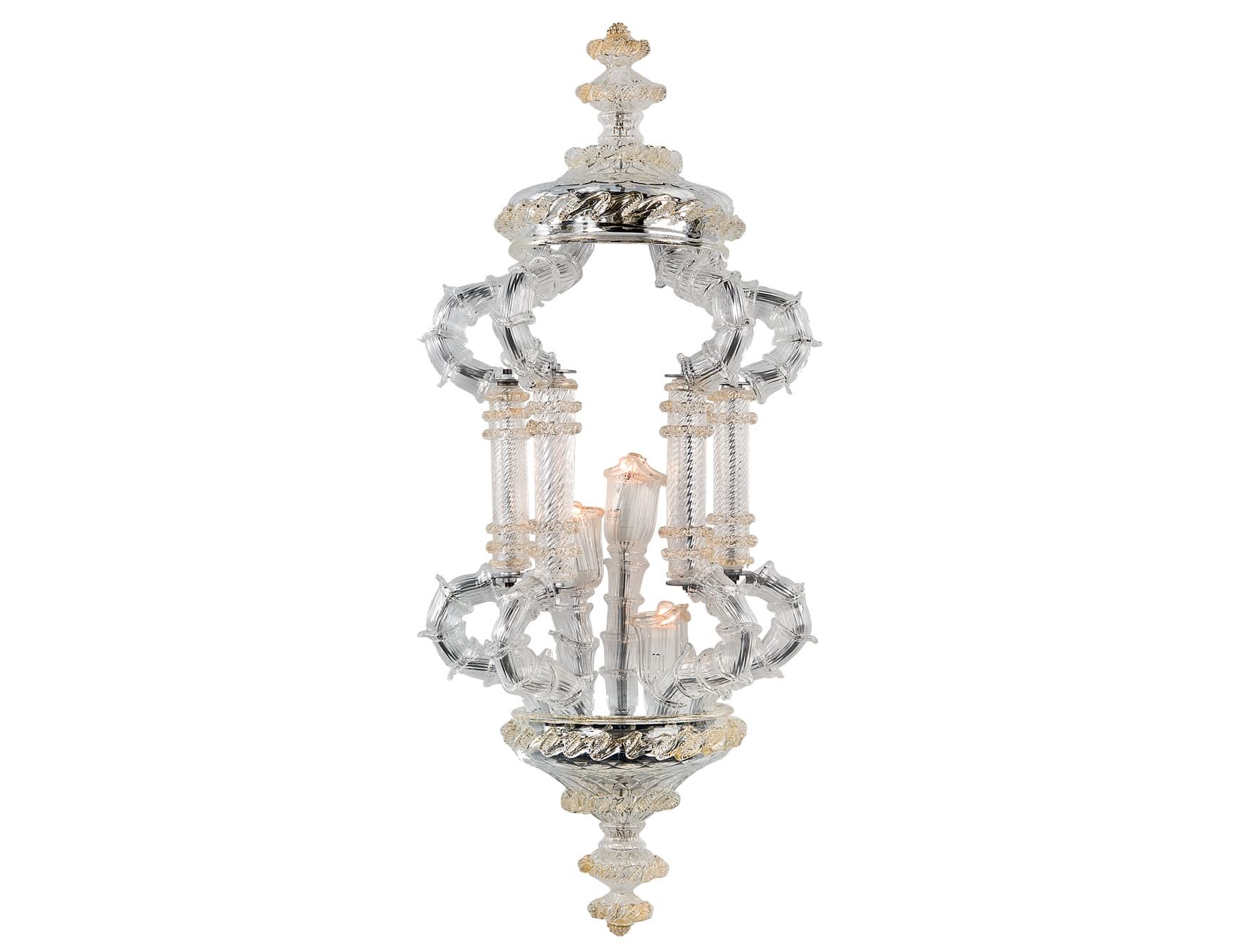 Cesendello modern Italian sconce with clear glass
