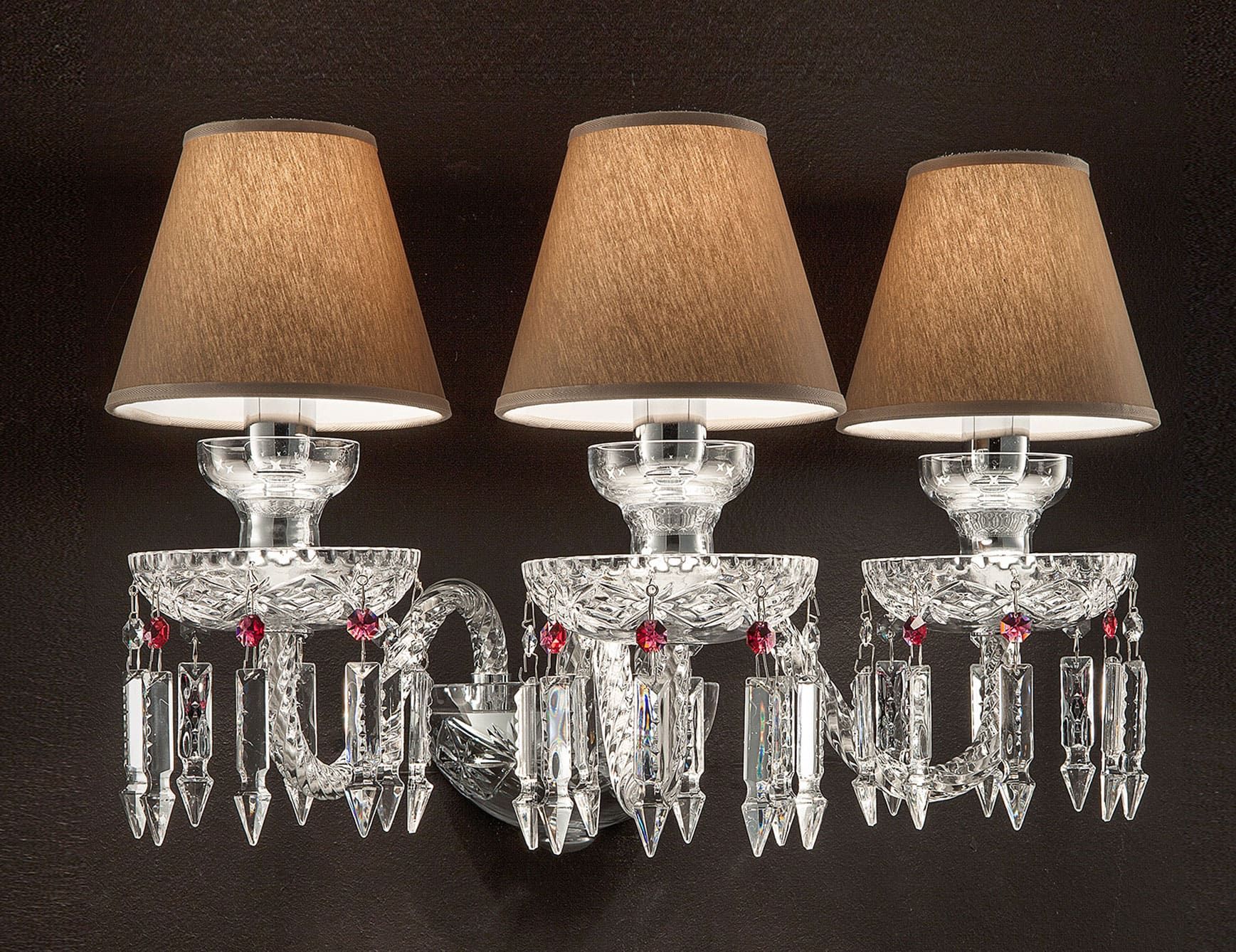 Chanel modern Italian sconce with clear crystal