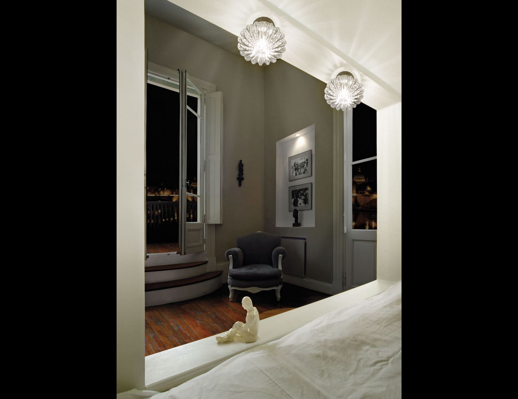 Diamante modern luxury ceiling light with clear glass