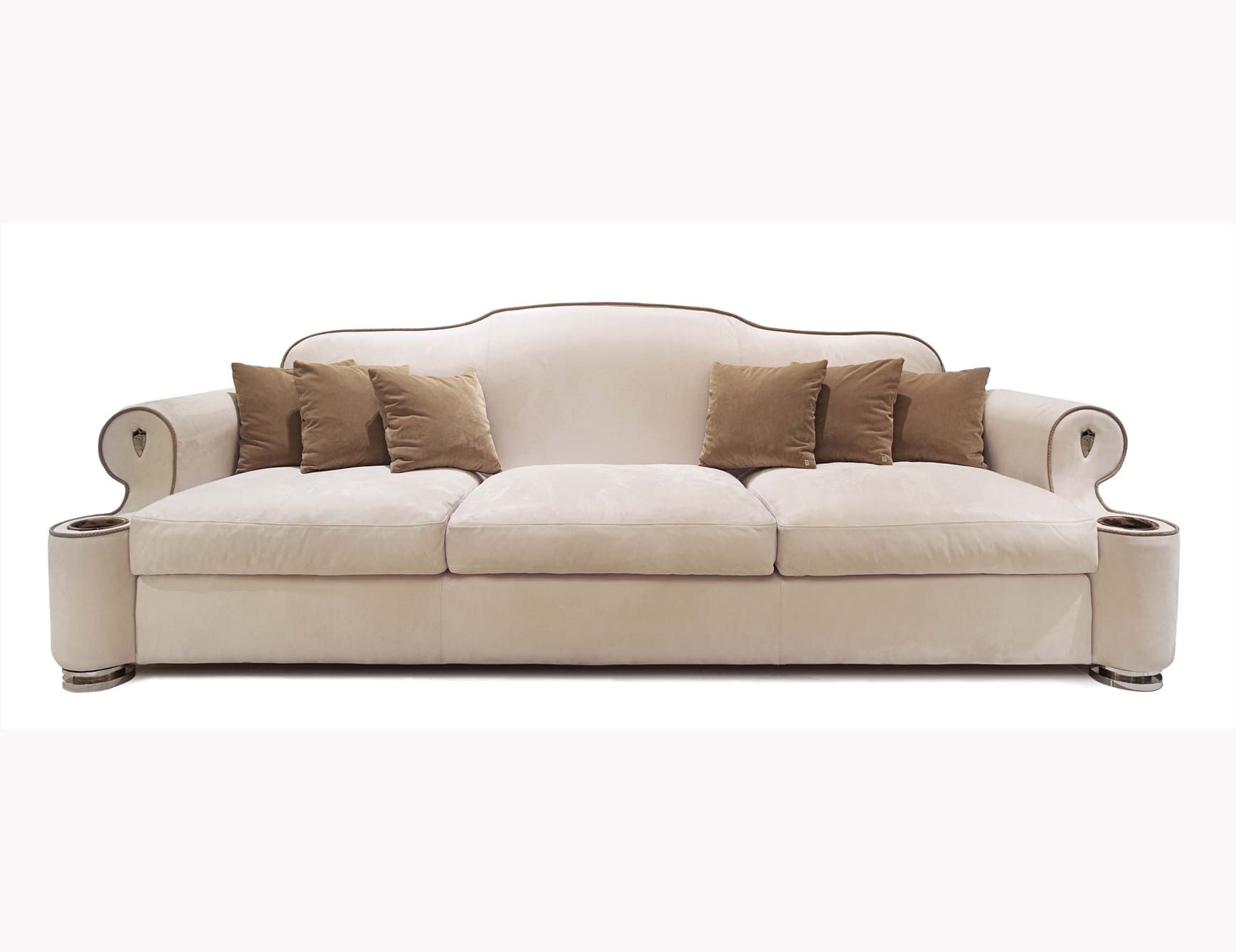 Diplomate modern luxury sofa chair with white leather
