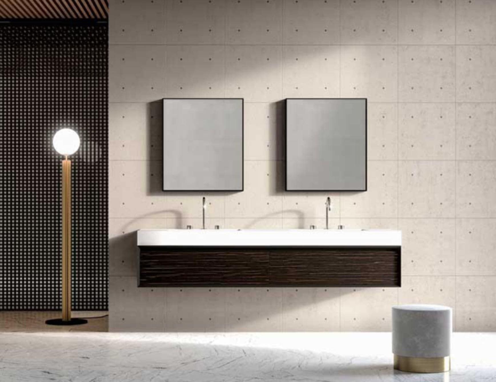 Dresscode modern Italian bathroom vanity with black Ebony wood