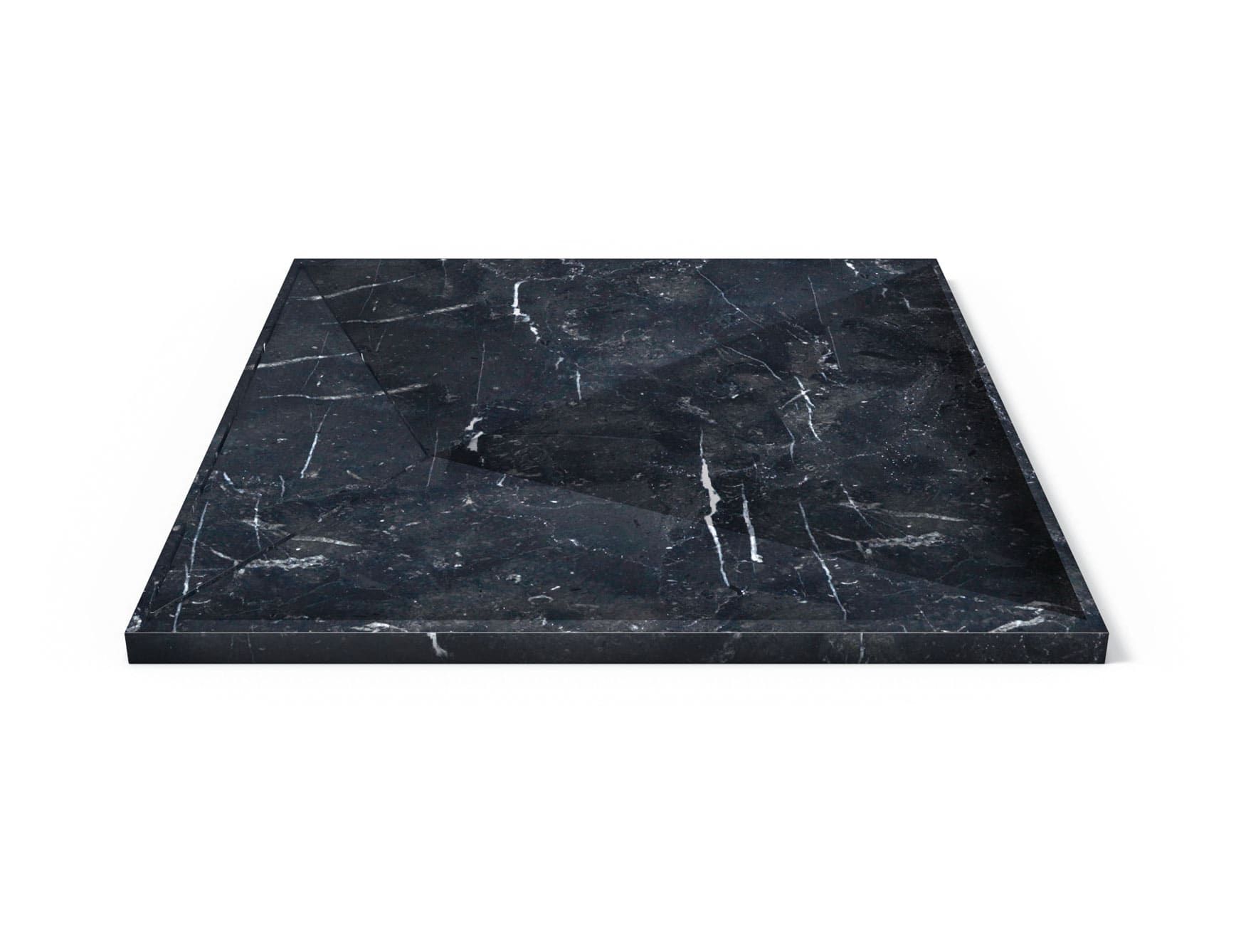 Entity Punta contemporary Italian shower tray with black Nero Marquina marble