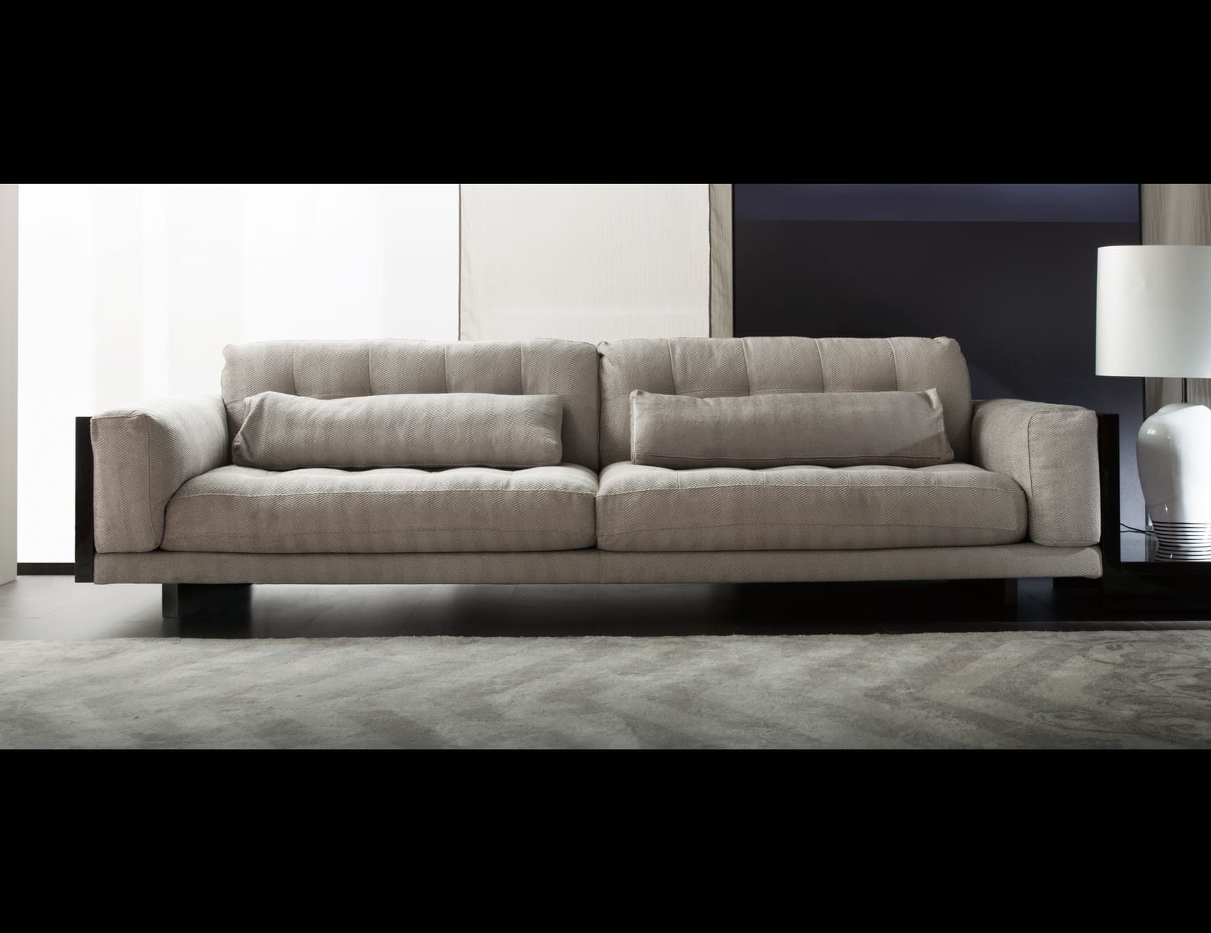 Feel Good modern Italian sofa chair with beige leather