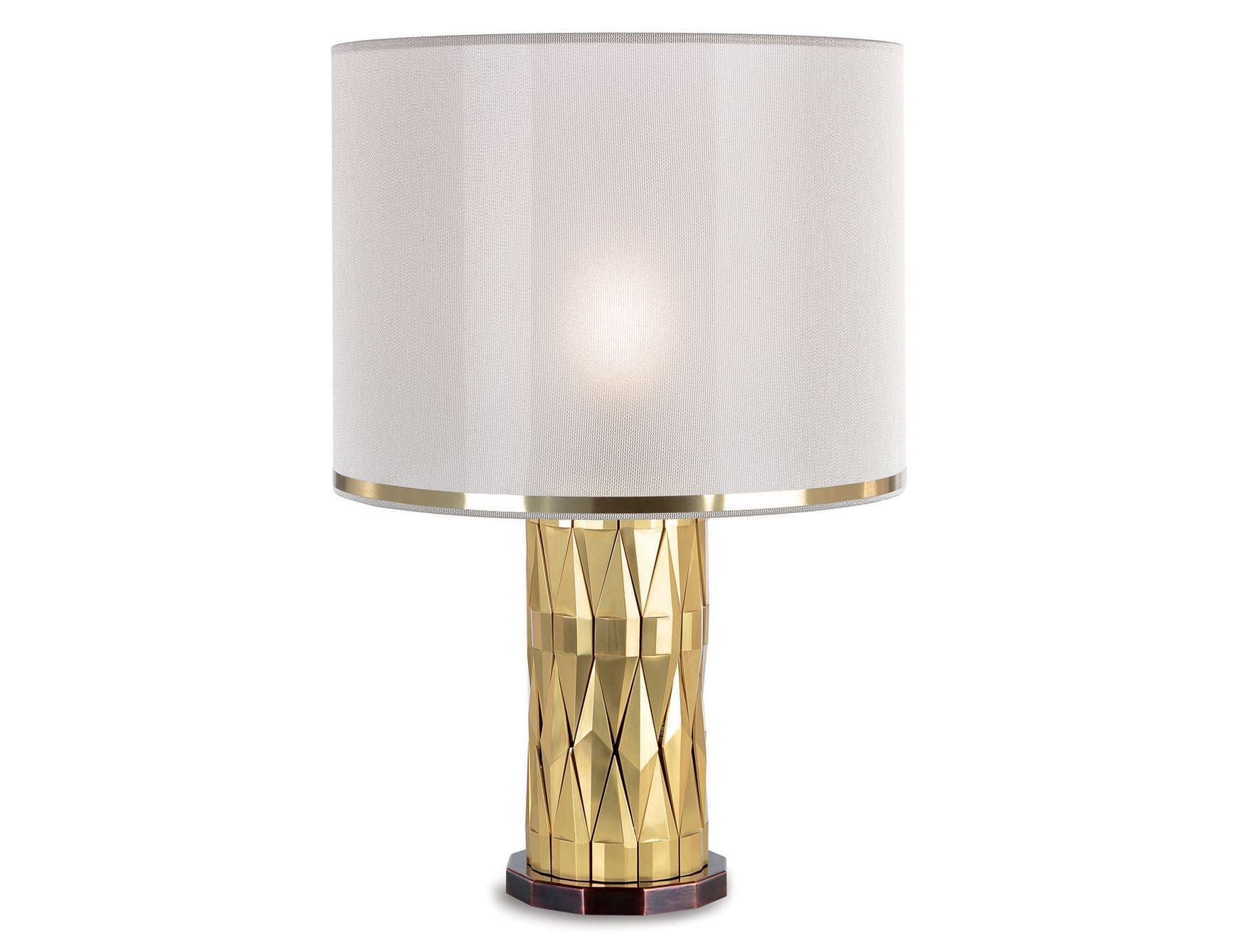 Flaire modern Italian table lamp with ivory metal