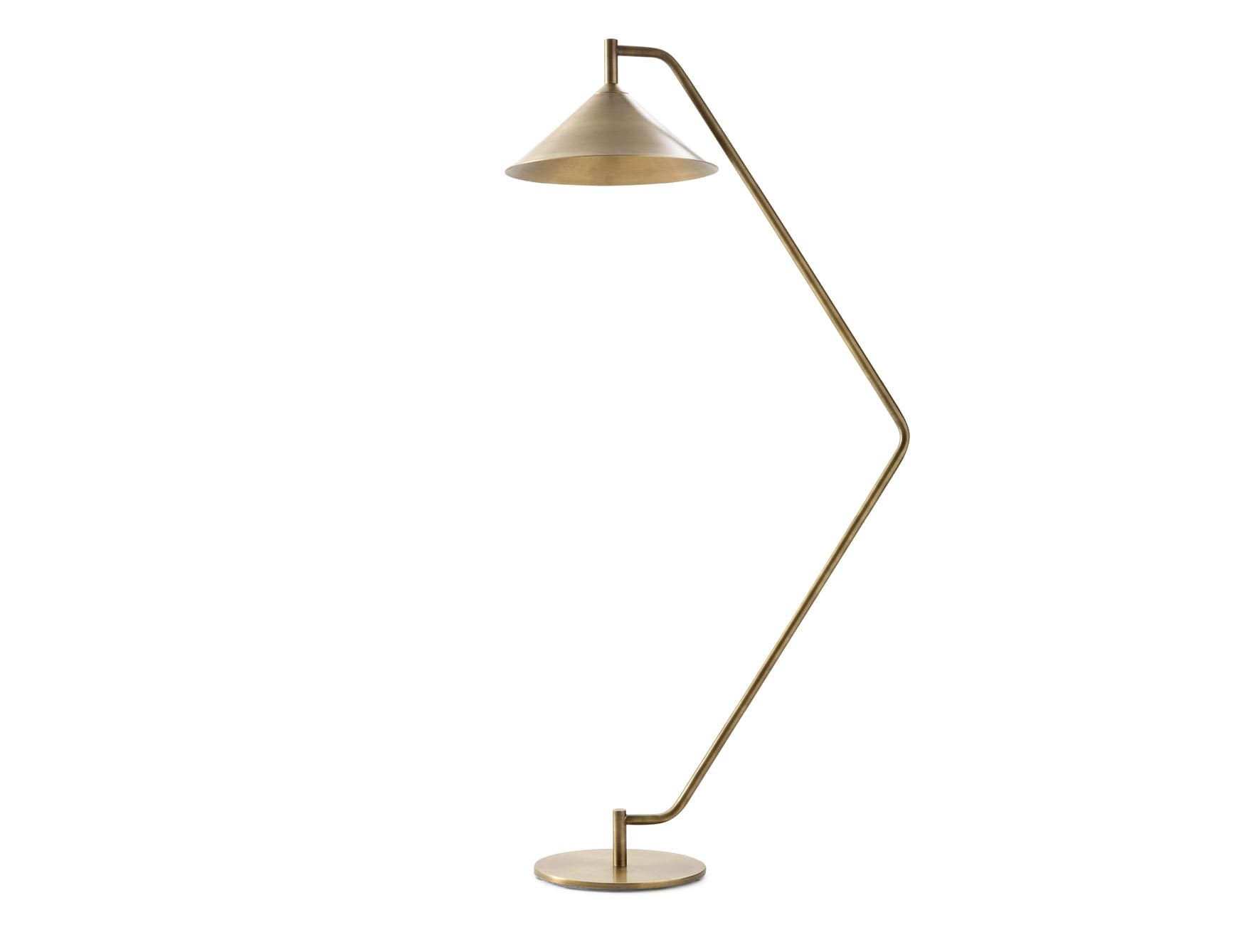 Flash modern Italian floor lamp with gold metal
