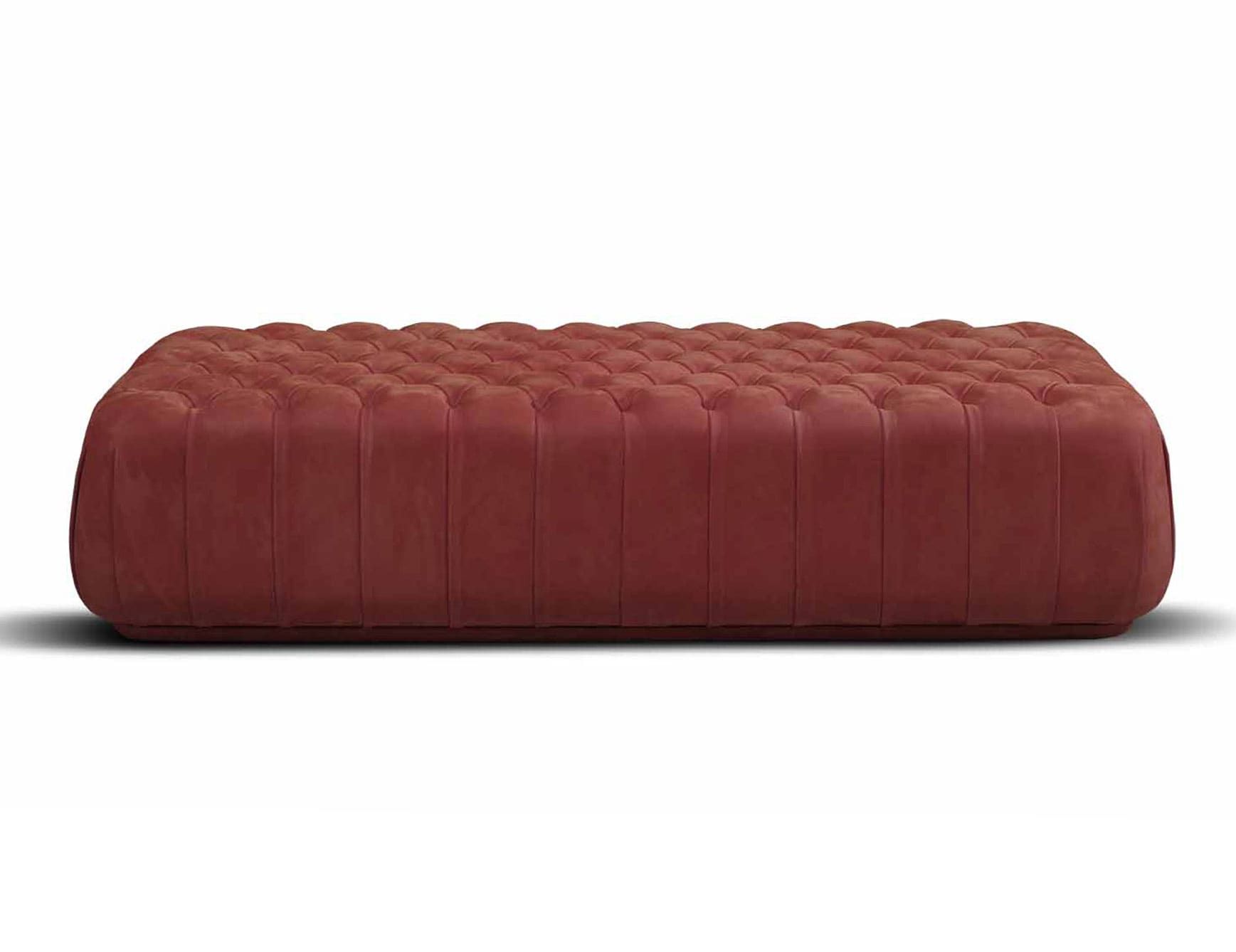 Fly modern Italian ottoman bench with red leather