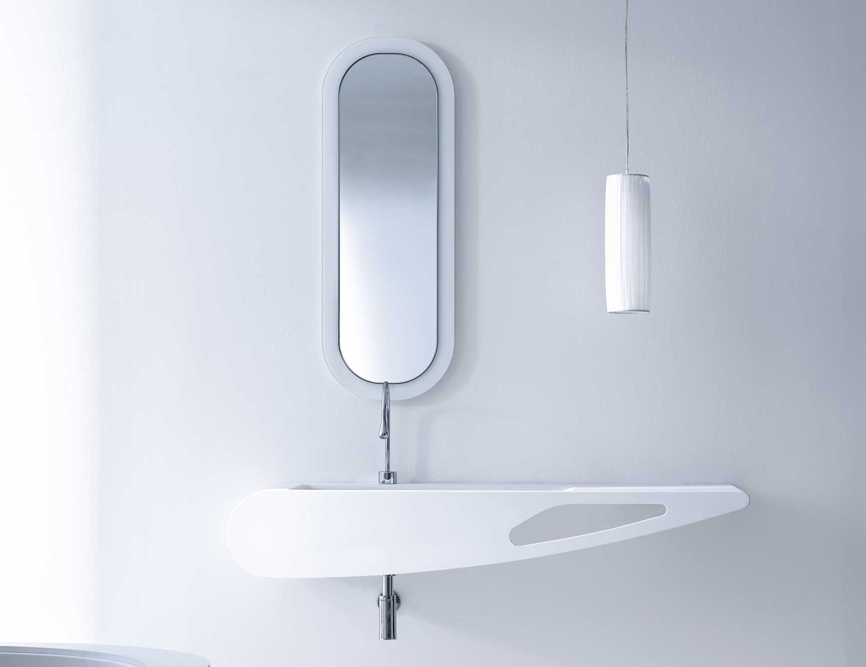 Goccia modern luxury basin sink with white resin
