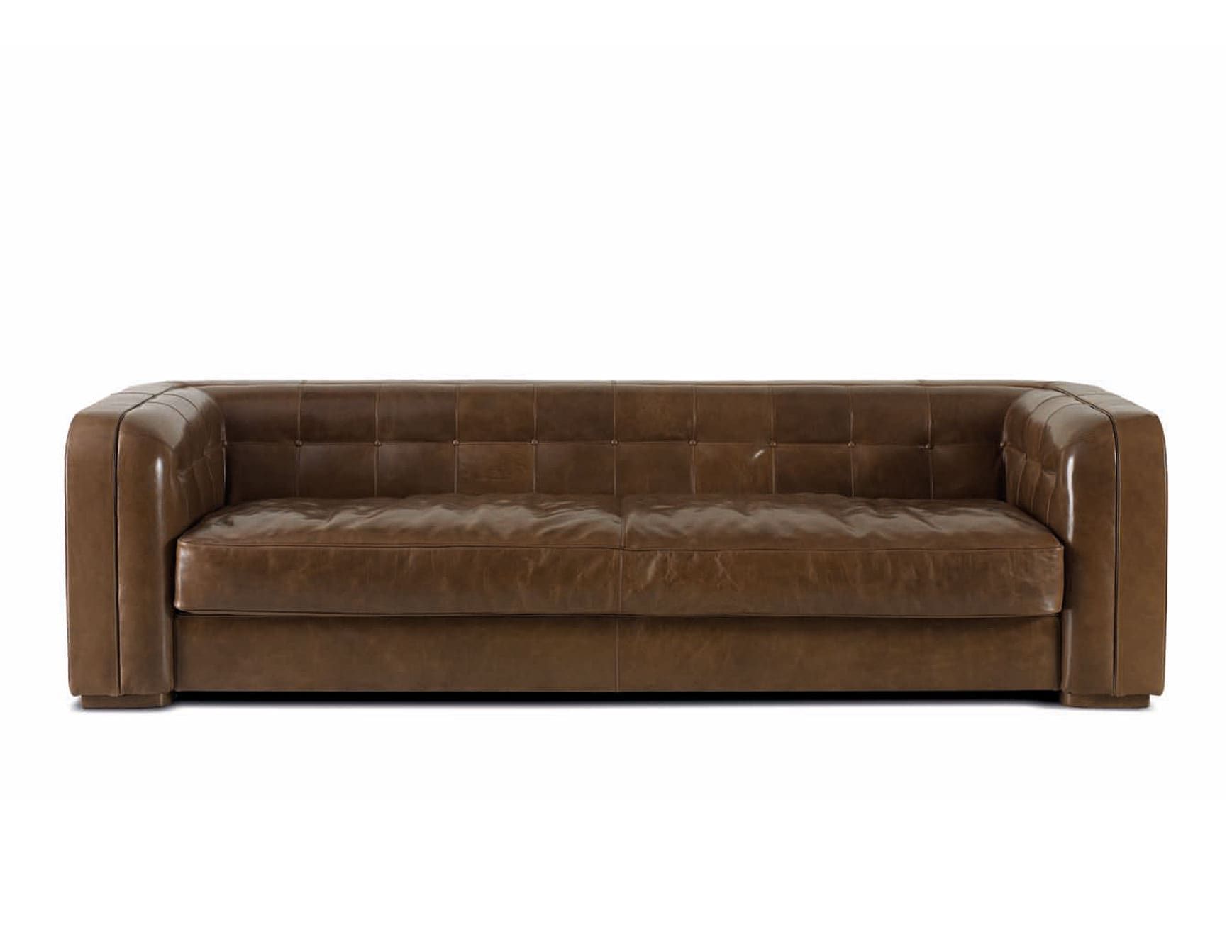 Jonny modern Italian sofa chair with brown leather