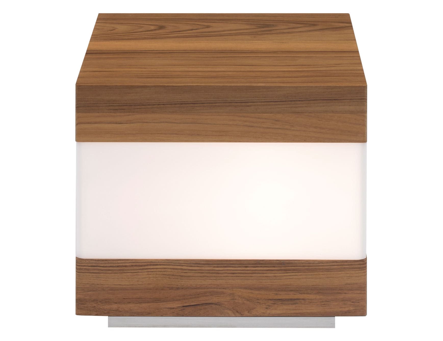Koi modern Italian floor lamp with brown teak wood
