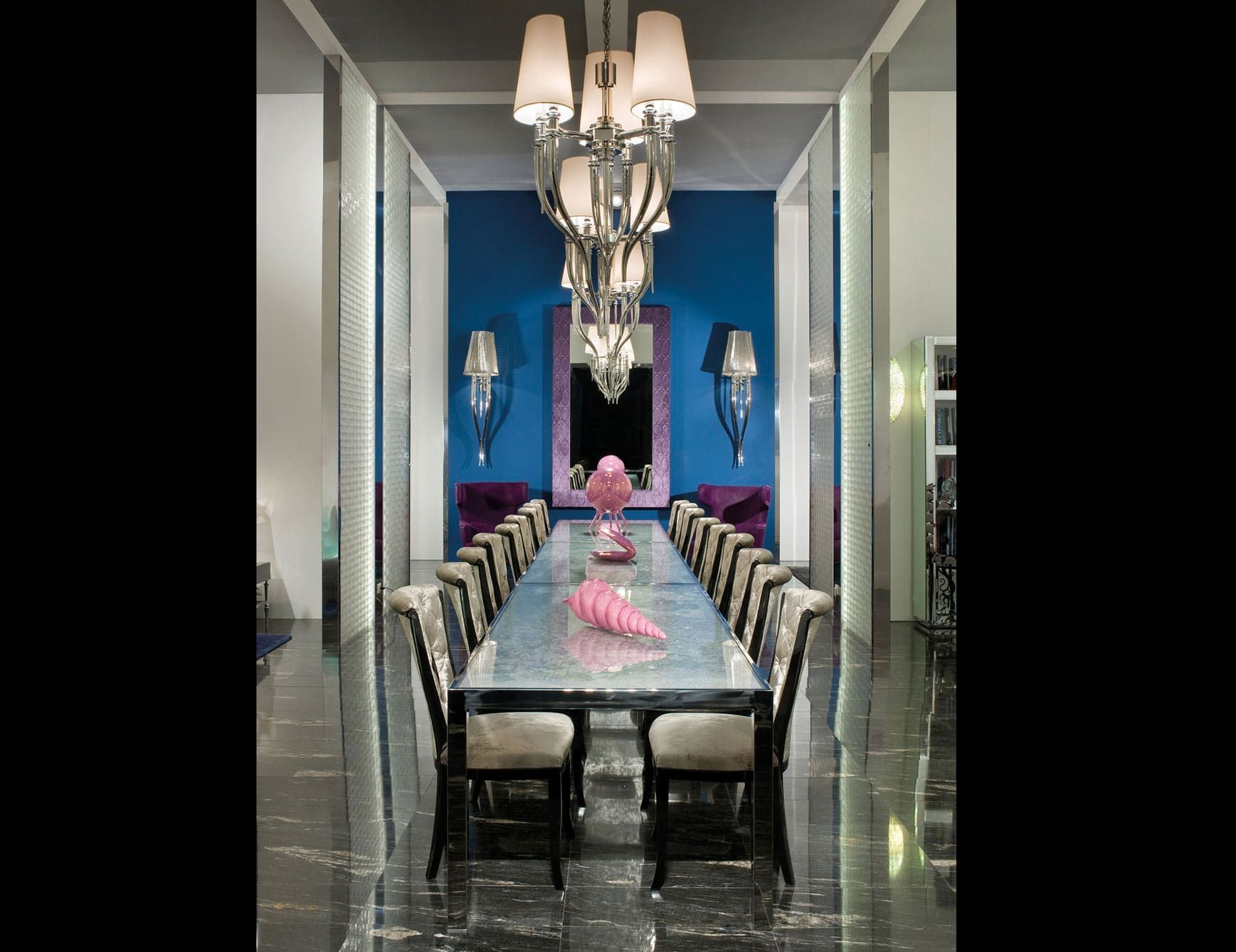 Kudrun modern luxury table with grey White onyx