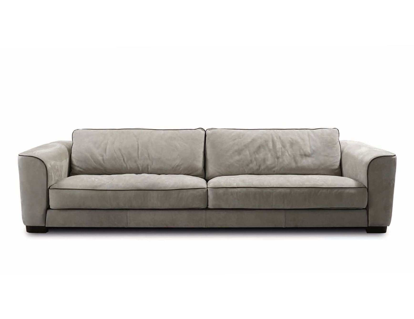 Max modern Italian sofa chair with grey leather