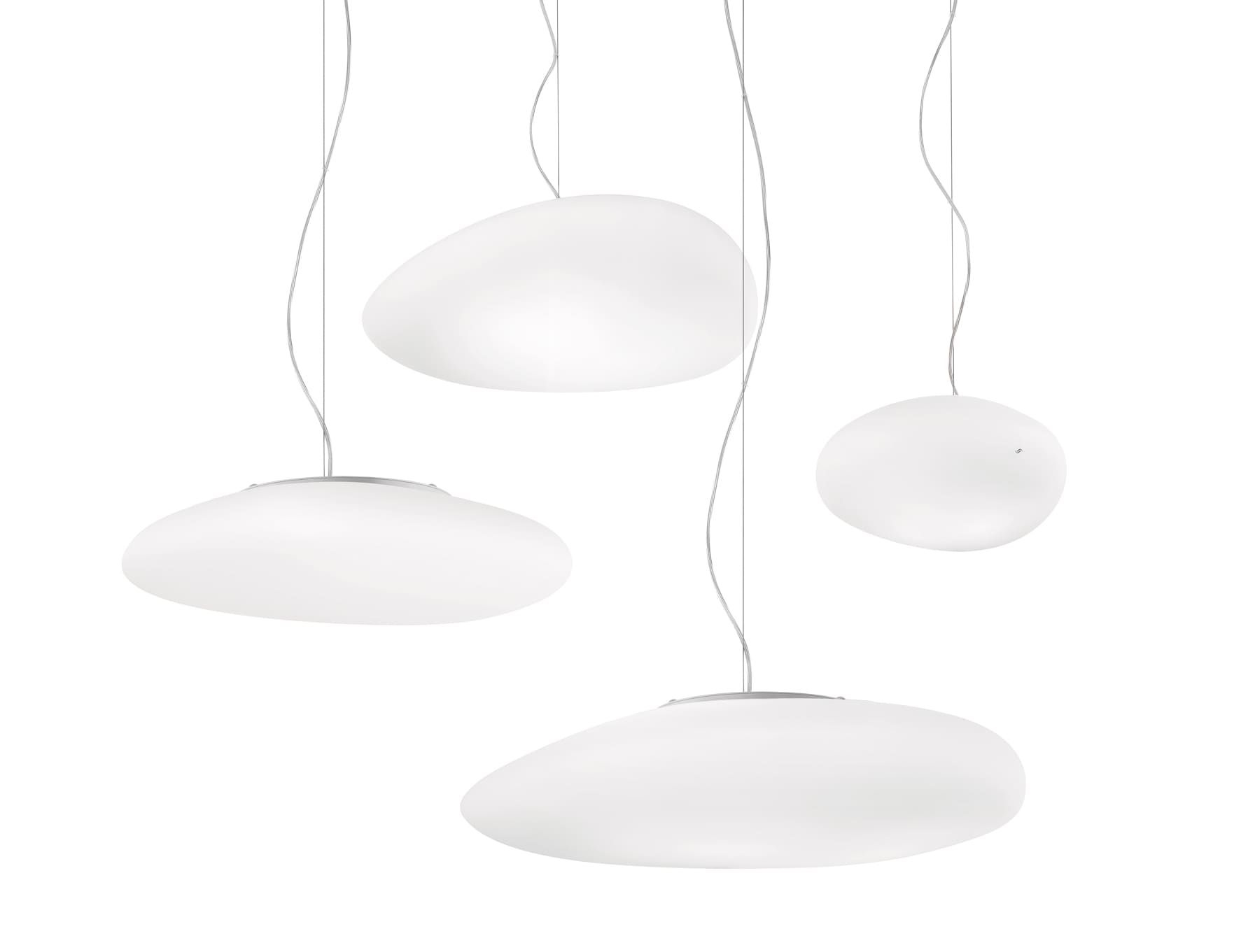 Neochic modern luxury hanging light with white glass