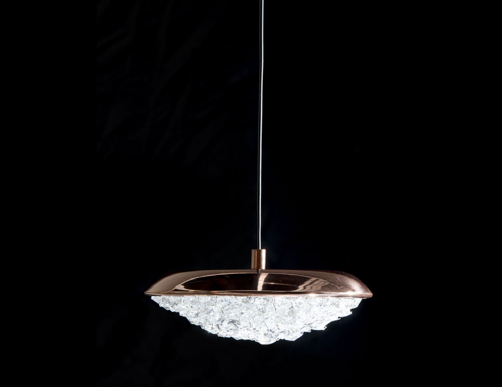 Origo classic luxury hanging light with clear crystal