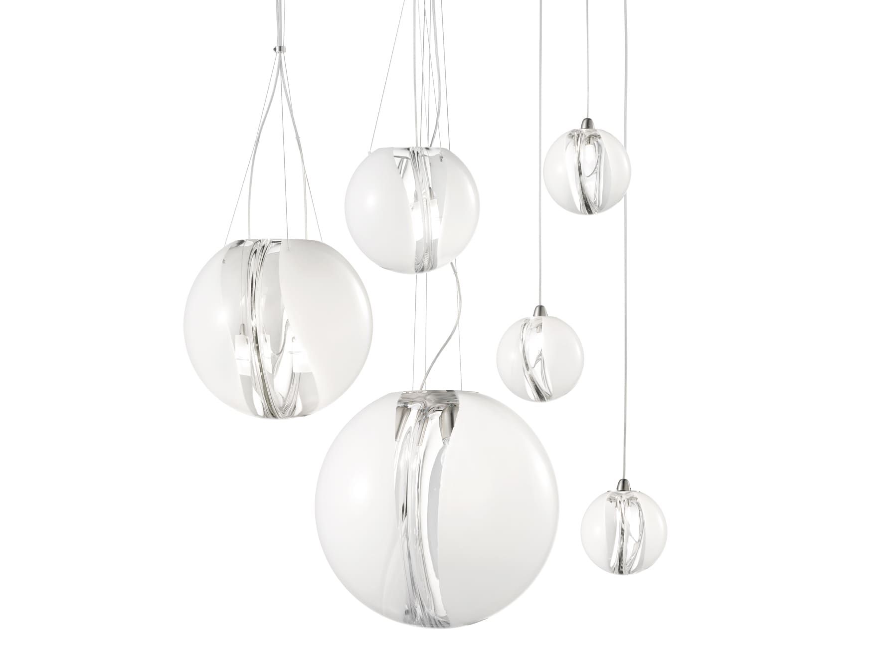 Poc modern luxury hanging light with white glass