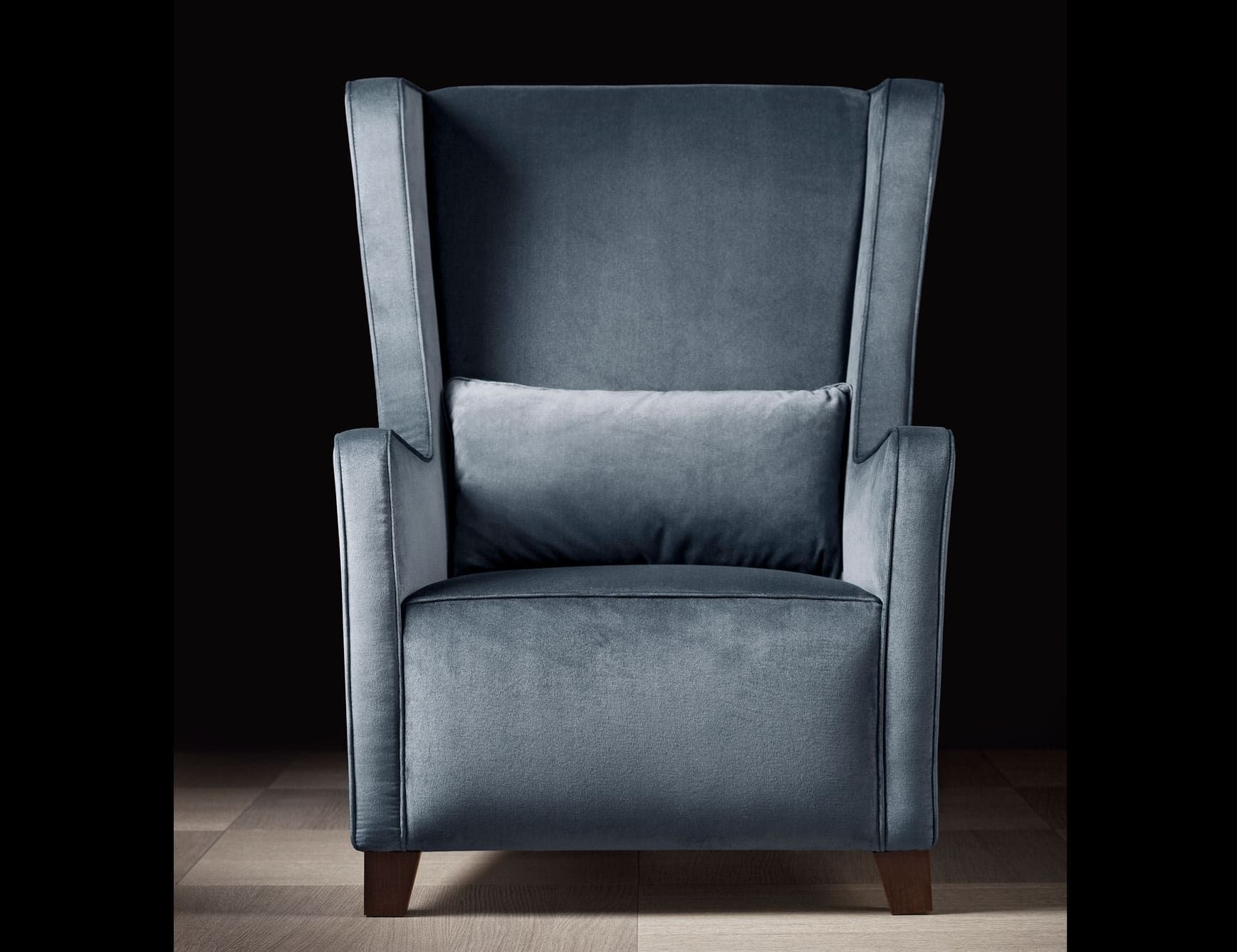Rebecca modern luxury chair with blue leather