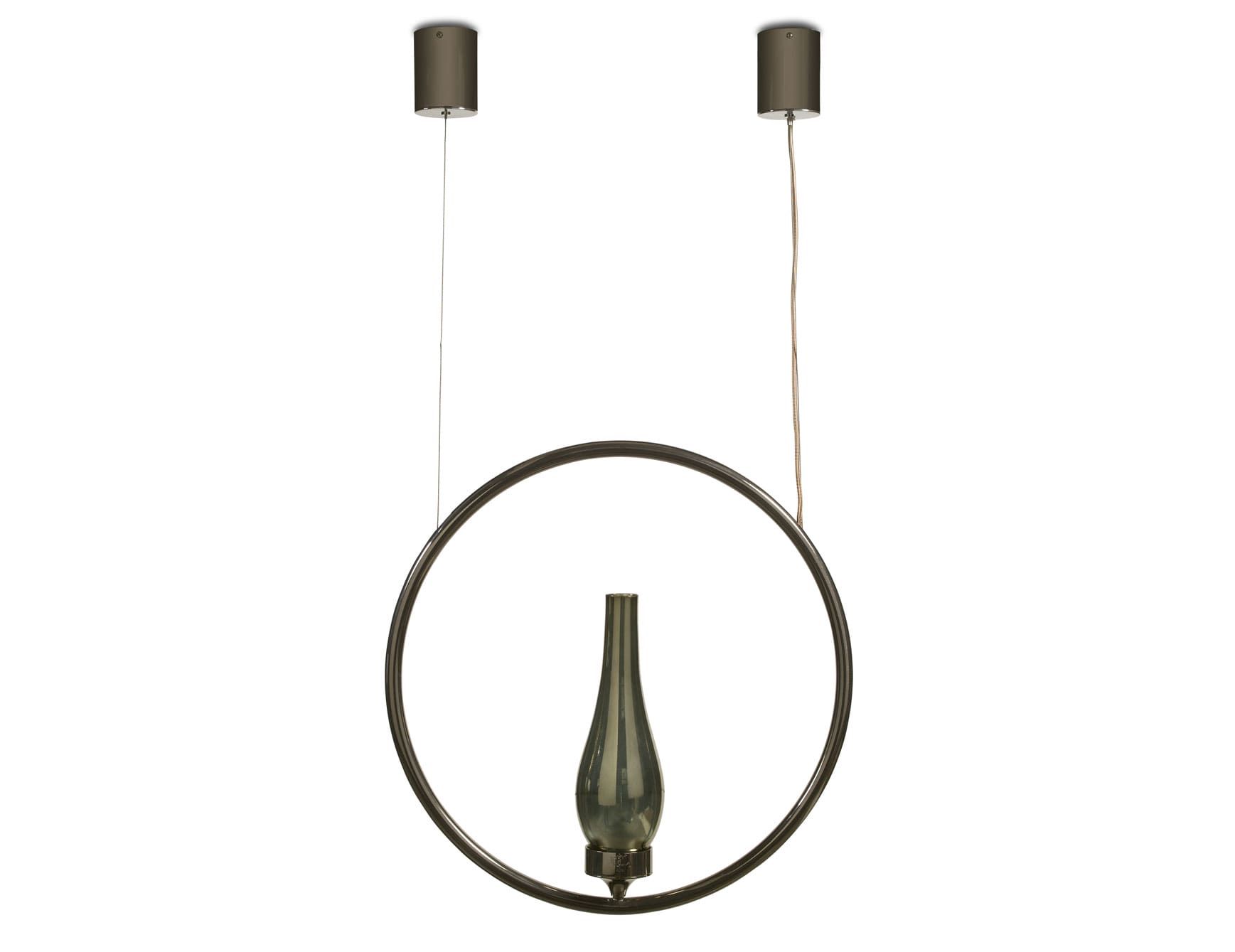 Ring60 contemporary Italian hanging light with bronze metal