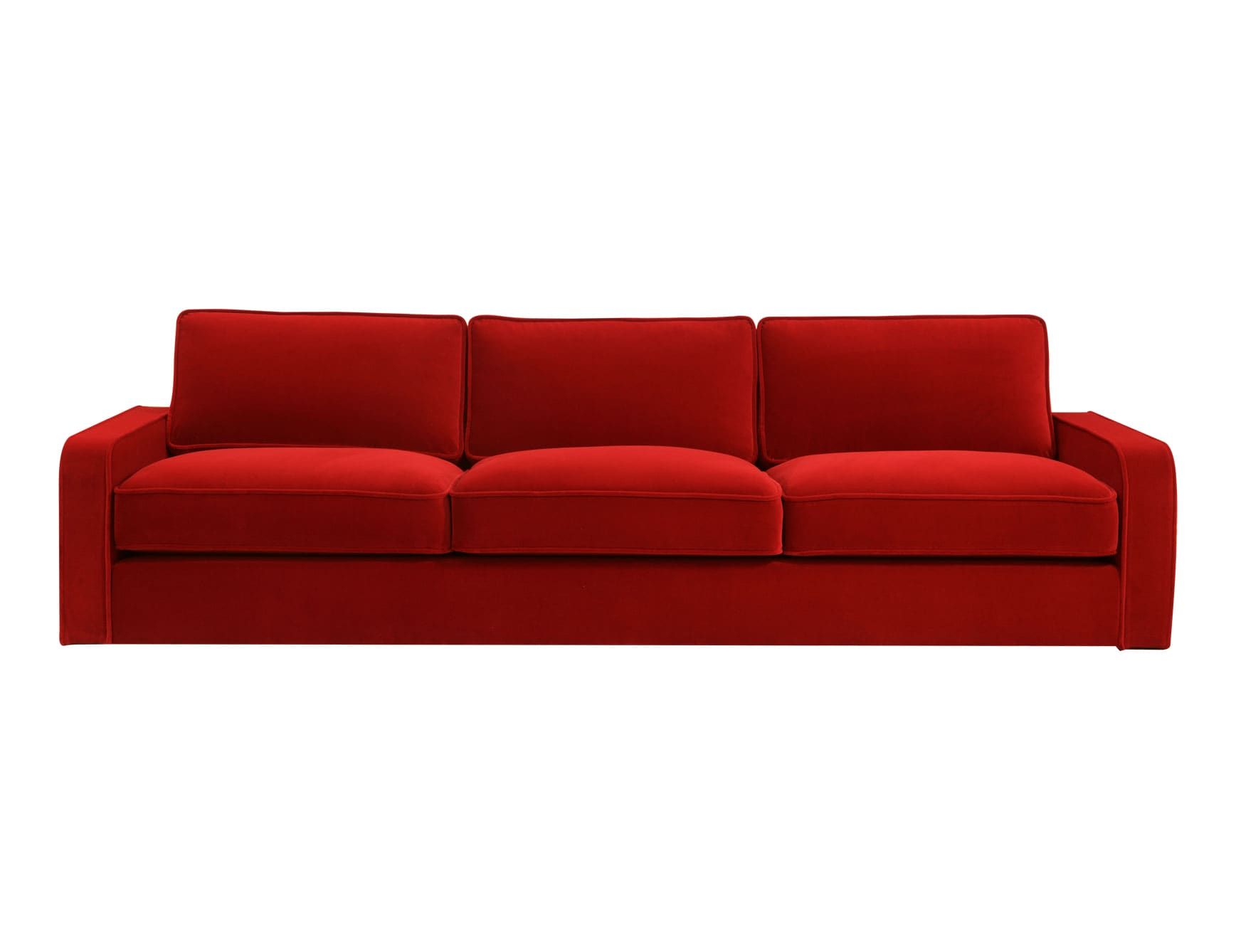 Romeo modern Italian sofa chair with red leather