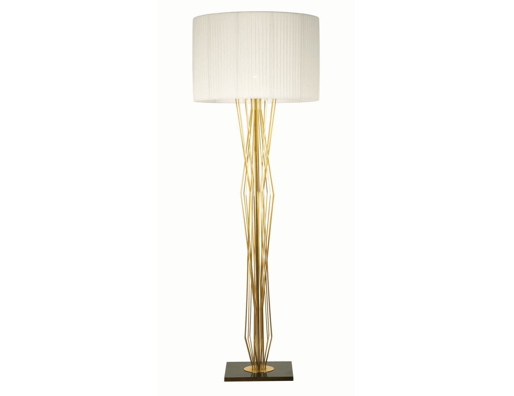 Saba modern Italian floor lamp with ivory metal