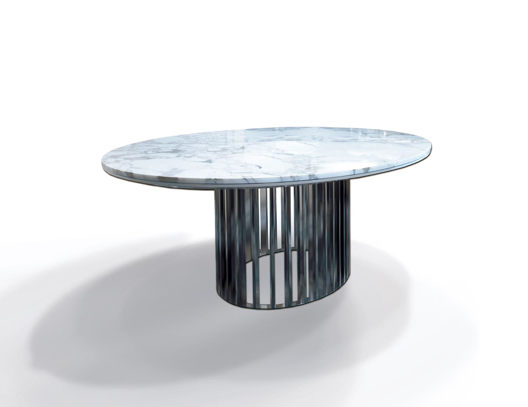 Tilmun modern luxury table with grey Calacatta marble