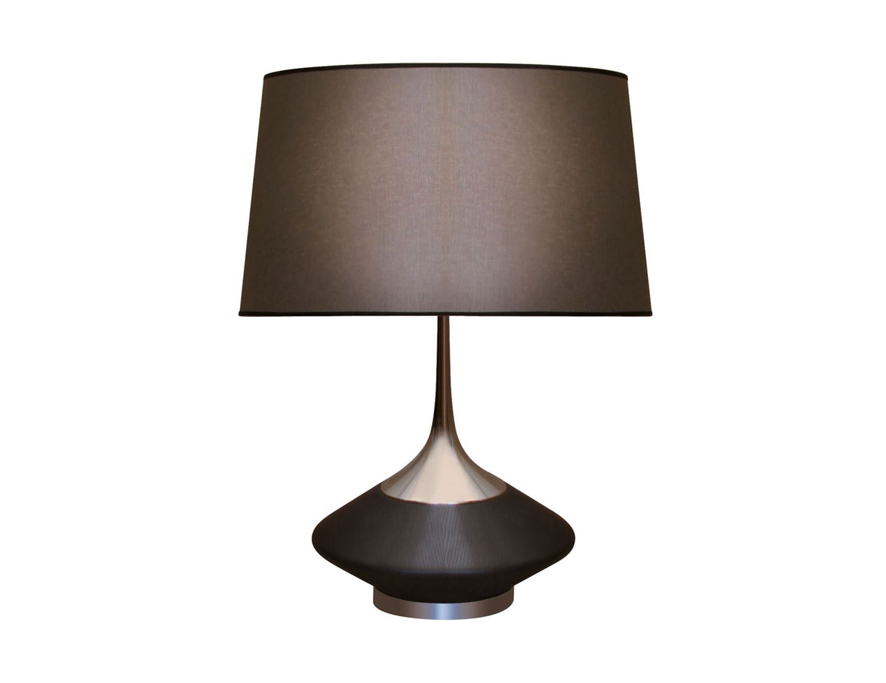 Vuvu modern Italian table lamp with black Oak wood