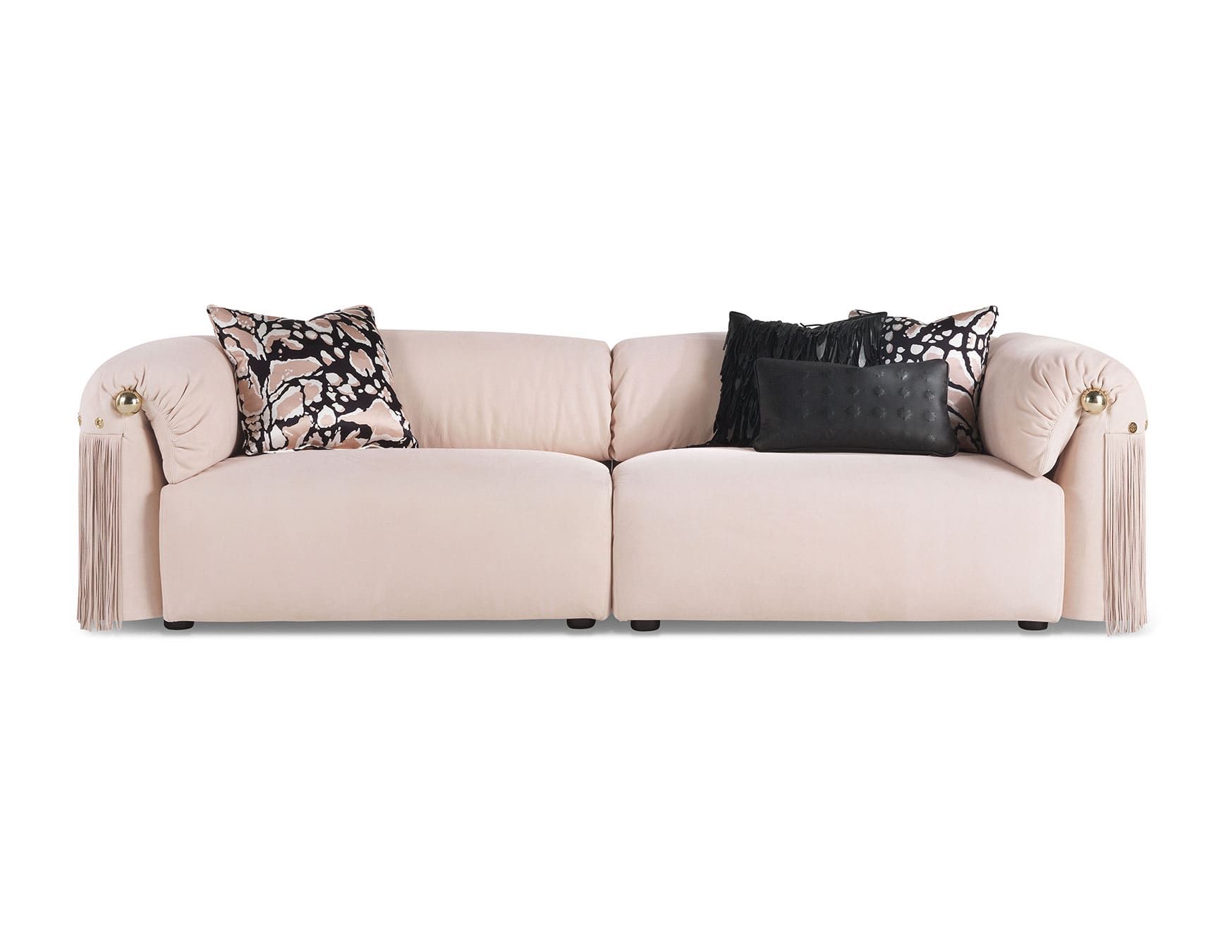 Malawi modern luxury sofa chair with pink leather