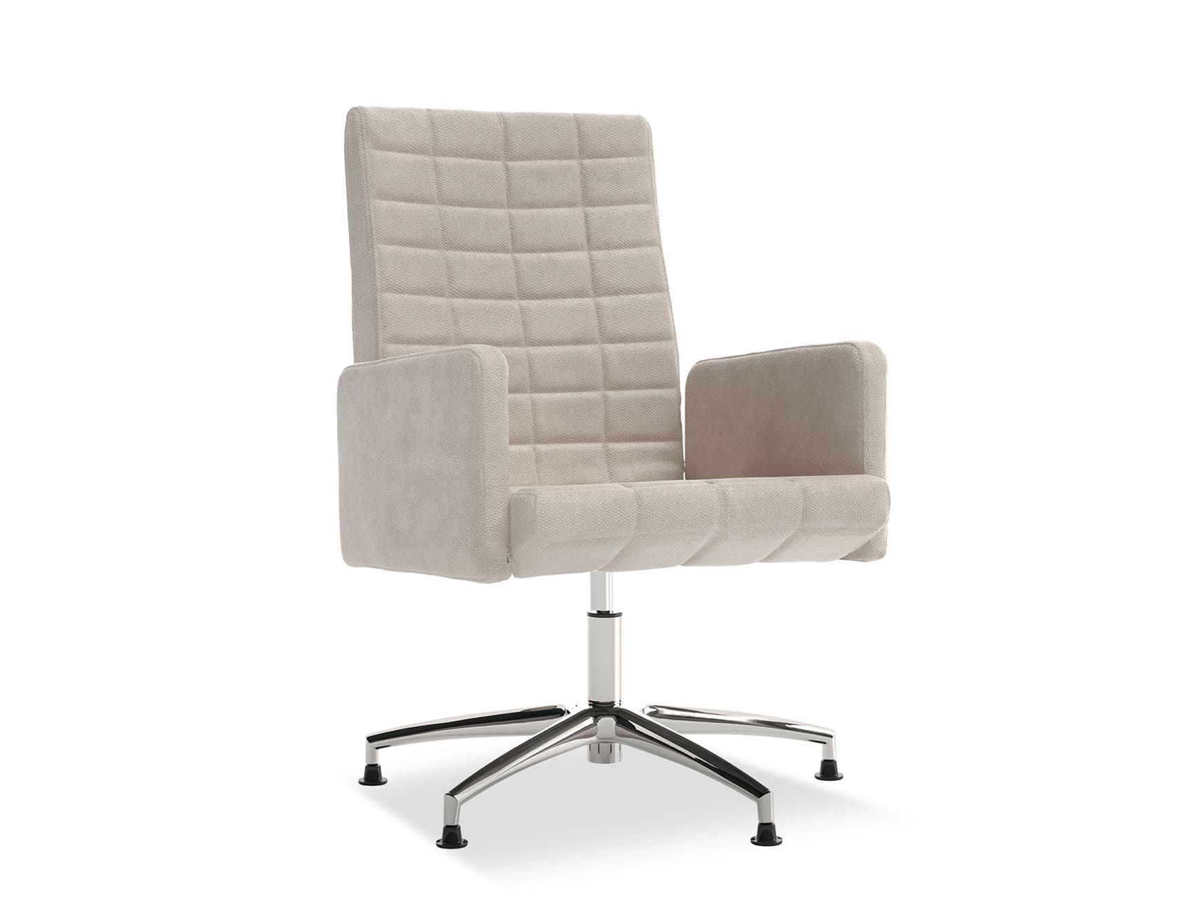 Explorer L contemporary Italian office chair with biege fabric